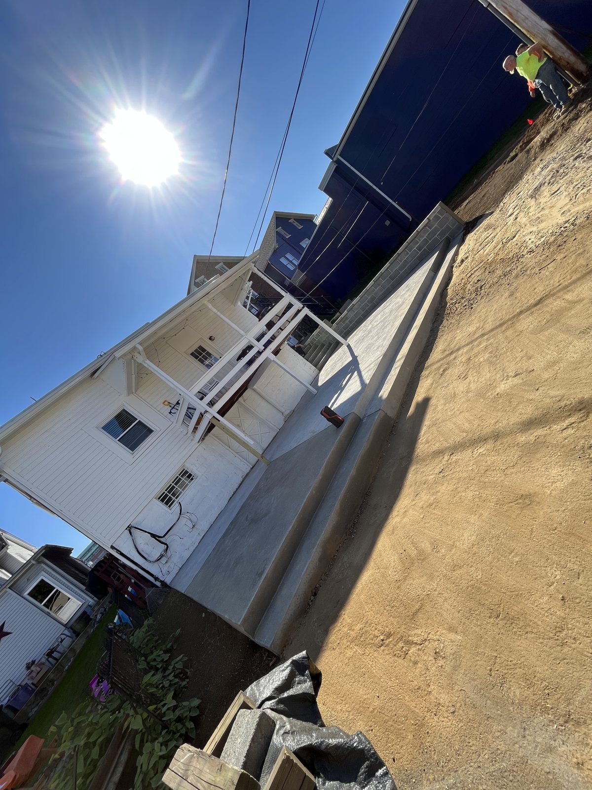 Small concrete pad completed by T-Bones Concrete