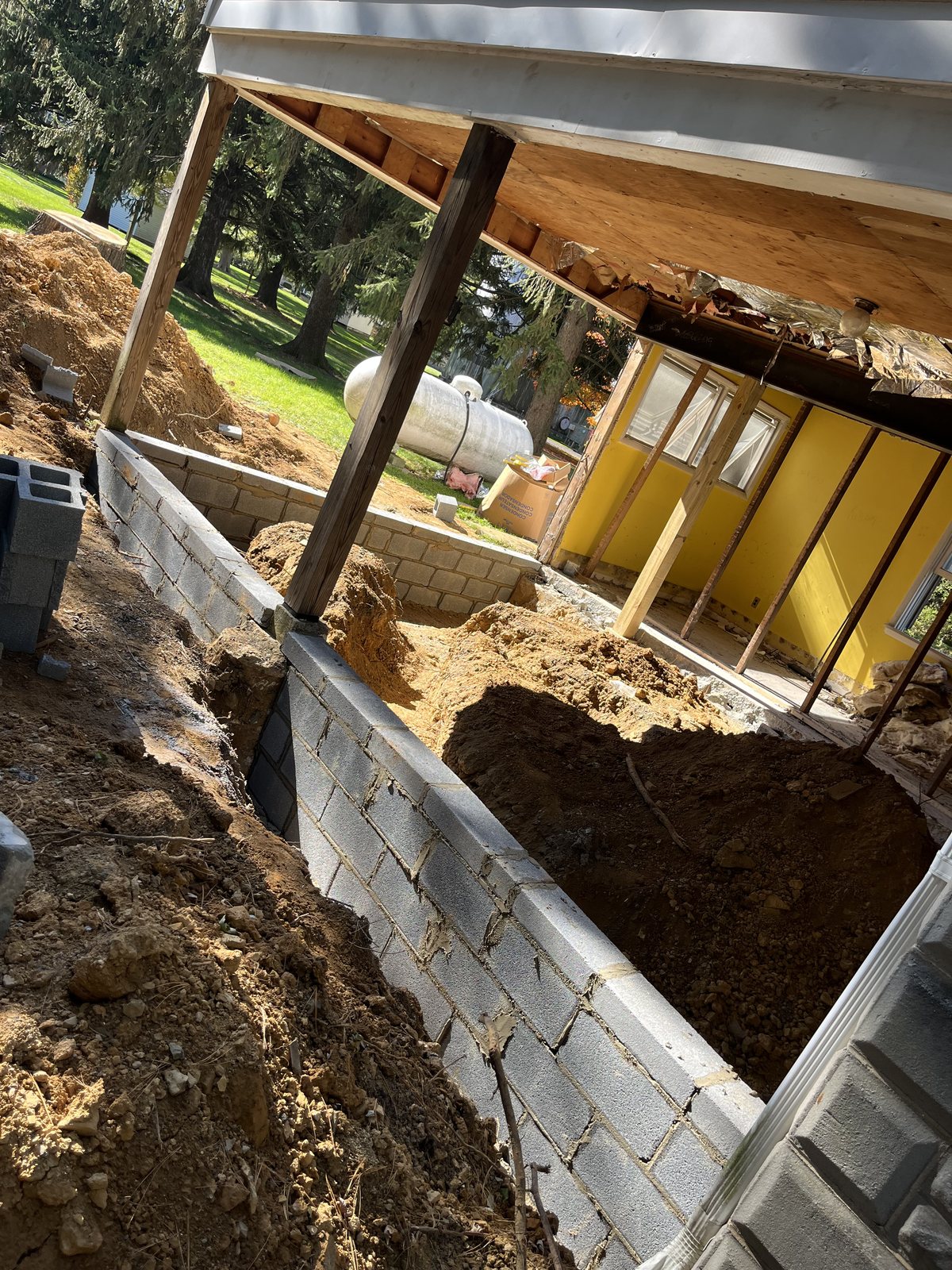 Garage footers completed by T-Bones Concrete